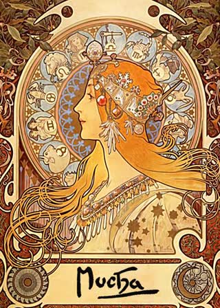 Zodíaco, de Alphonse Mucha