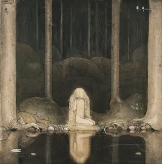 Tuvstarr diante do lago escuro, de John Bauer