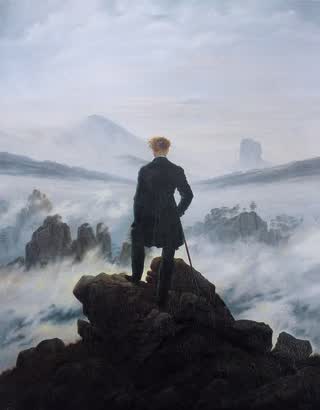 Caminhante sobre o Mar de Névoa, de Caspar David Friedrich